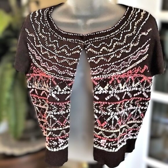 INC International Concepts Sweaters - INC International Concepts Beaded Shrug Like New L